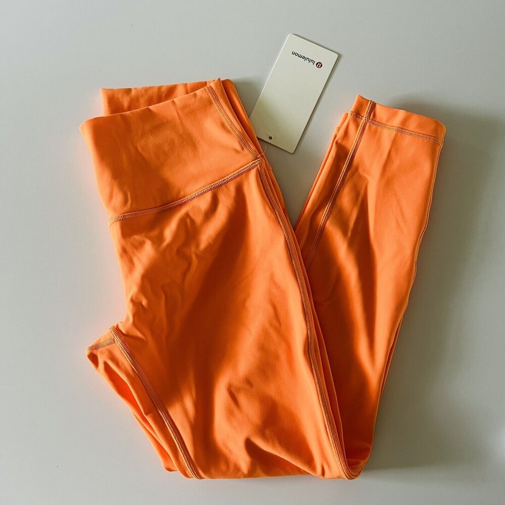 LULULEMON ATHLETICA Orange Soda Wunder Under HR Tight 25" Leggings - US 8